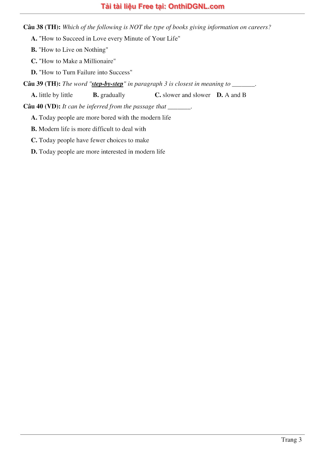 800 bài tập môn Tiếng Anh - Ôn thi ĐGNL ĐHQG TP HCM Phần 1