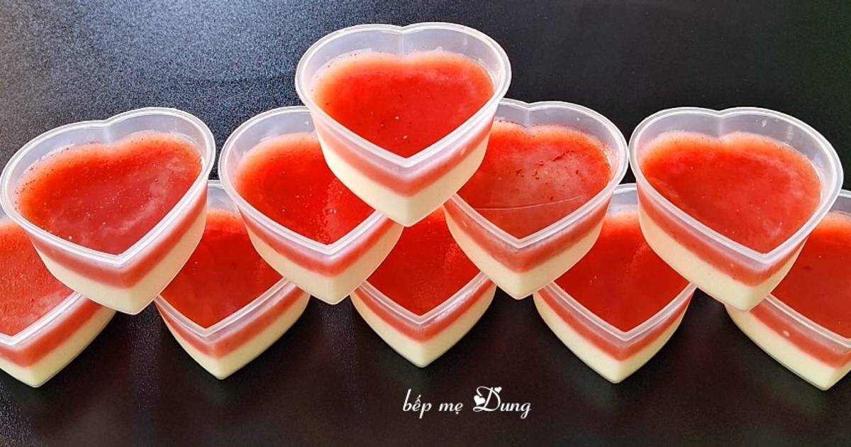 Panna cotta dưa hấu