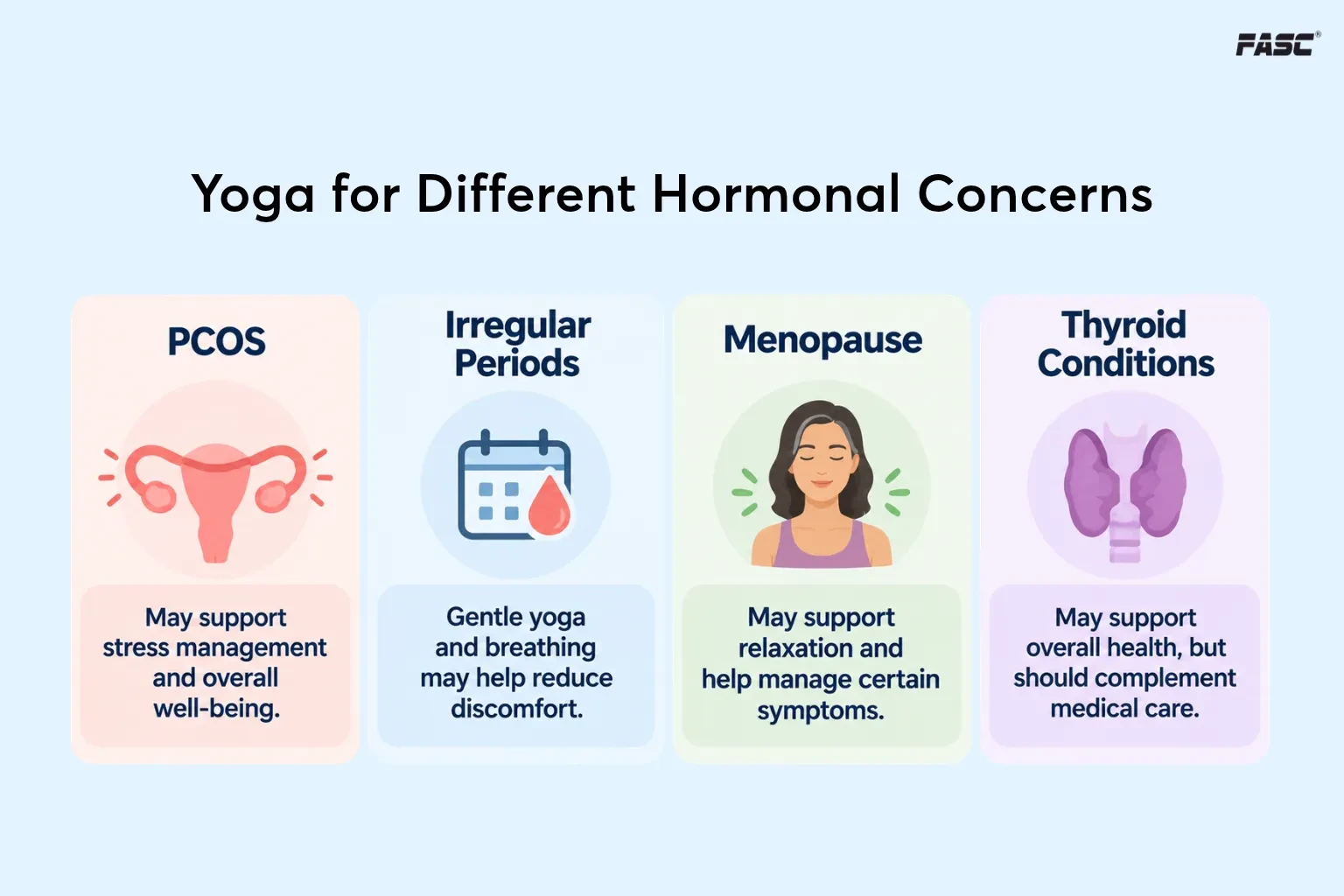 Yoga for different hormonal concerns