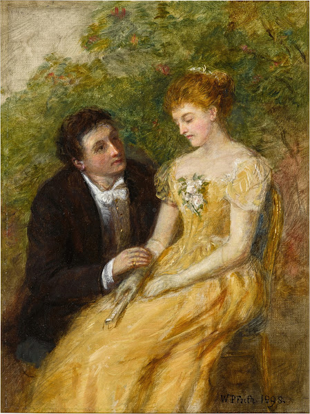 A Study for In the Conservatory A Critical Moment 1898