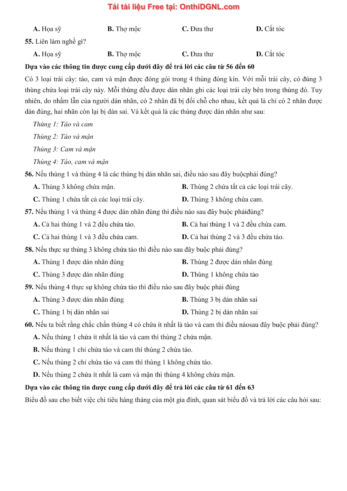 900 bài tập môn Toán - Ôn thi ĐGNL ĐHQG TP HCM Phần 16