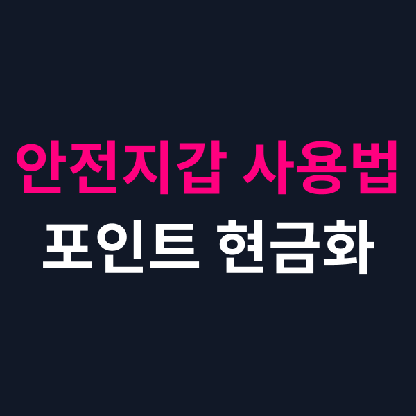 H현대 안전지갑 포인트 적립 사용법 현금화 안내