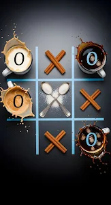 Coffee Noughts and Crosses Food Art Concept