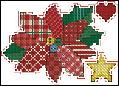 DIM72194 Poinsettia Whimsy
