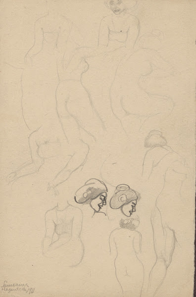 Sketches of naked women in various positions 1895 1928