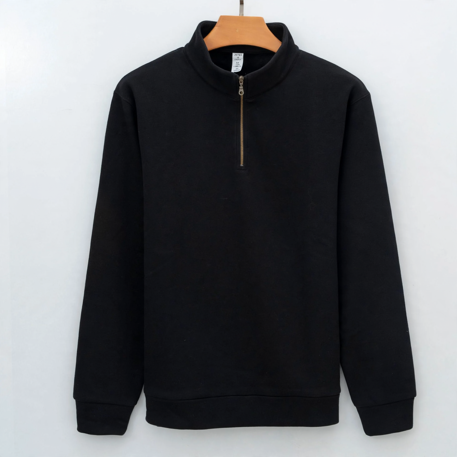 Lined sweatshirt with zipper, cotton