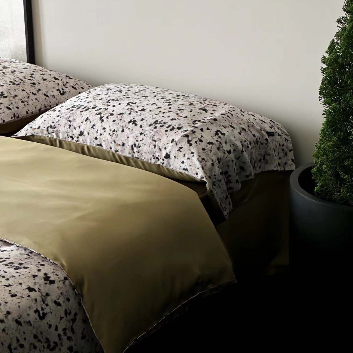 Lyocell bedding set, 4-piece, with digital print