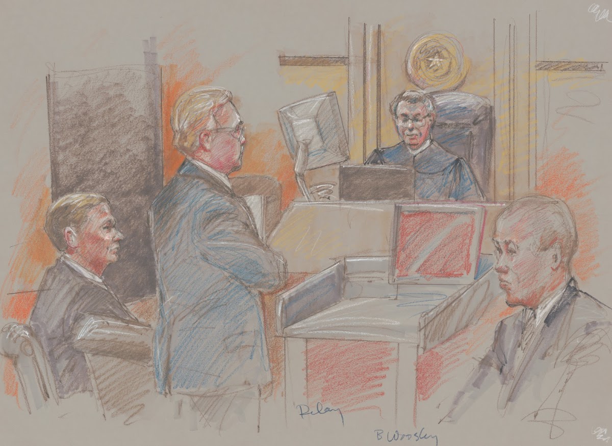 Former representative Tom DeLay during his corruption trial for illegal campaign