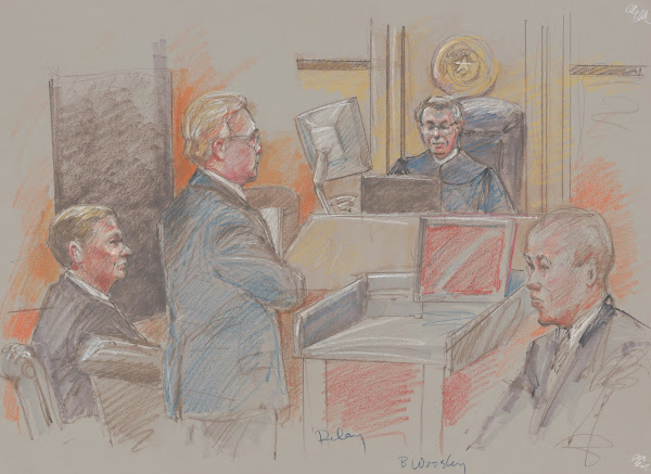 Former representative Tom DeLay during his corruption trial for illegal campaign
