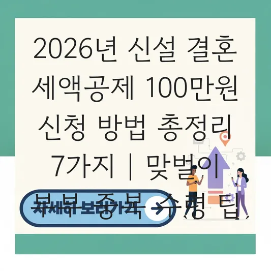 2026년 신설 결혼 세액공제 100만 원 신청 방법 및 신혼부부 맞벌이 중복 수령 여부 대표 이미지