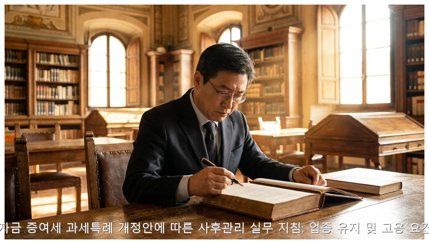 2026년 창업자금 증여세 과세특례 개정안에 따른 사후관리 실무 지침: 업종 유지 및 고용 요건을 중심으로 핵심 안내 및 분석 인포그래픽 (2)