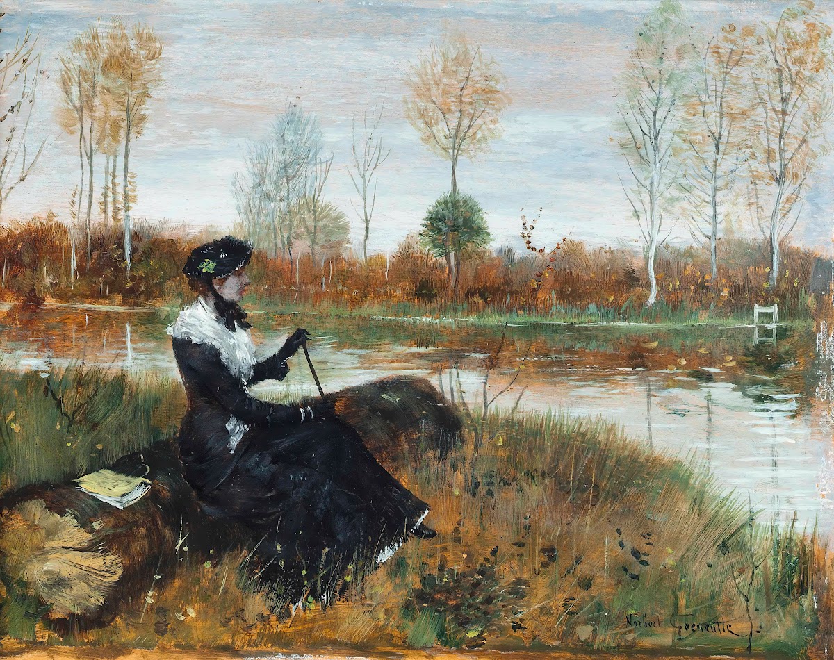 Elegant Company On The Riverbank
