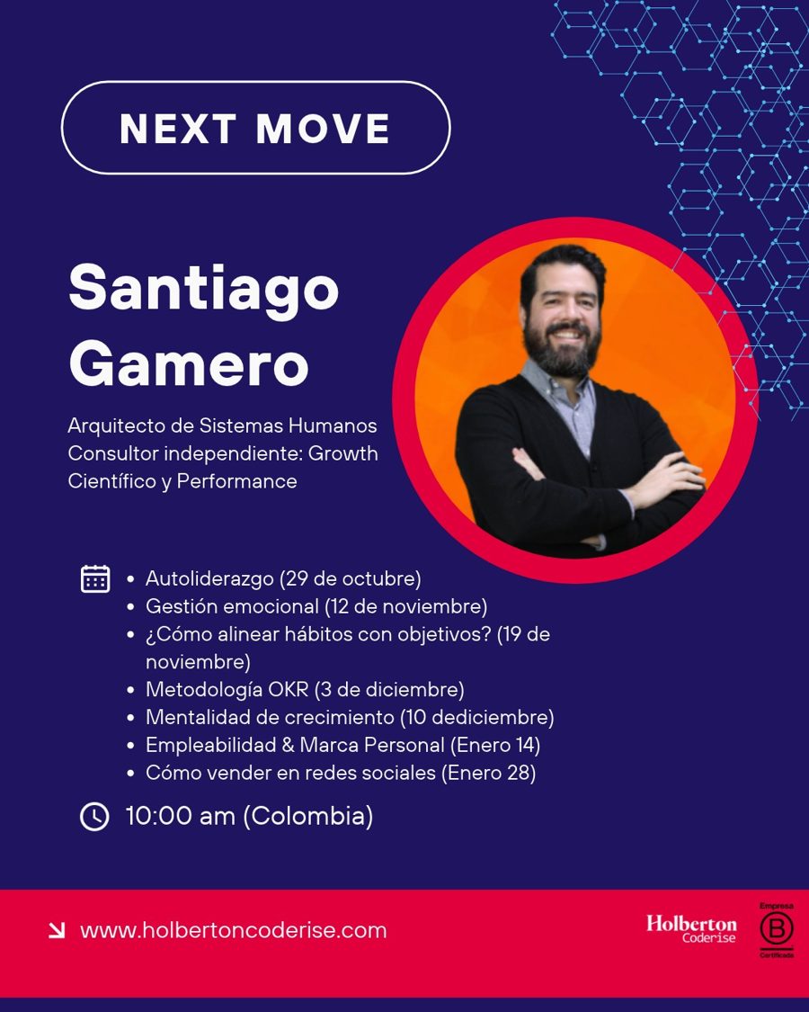 Series flyer with Santiago Gamero