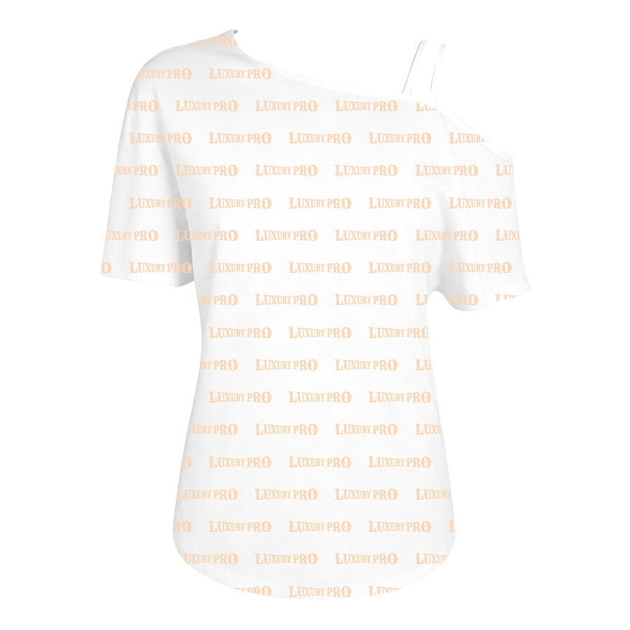 AOP Two strap off-the-shoulder short sleeves