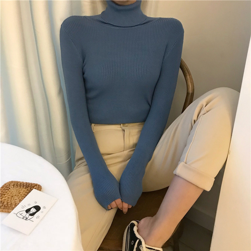 Women's Turtleneck Sweater, Knit, Fitted