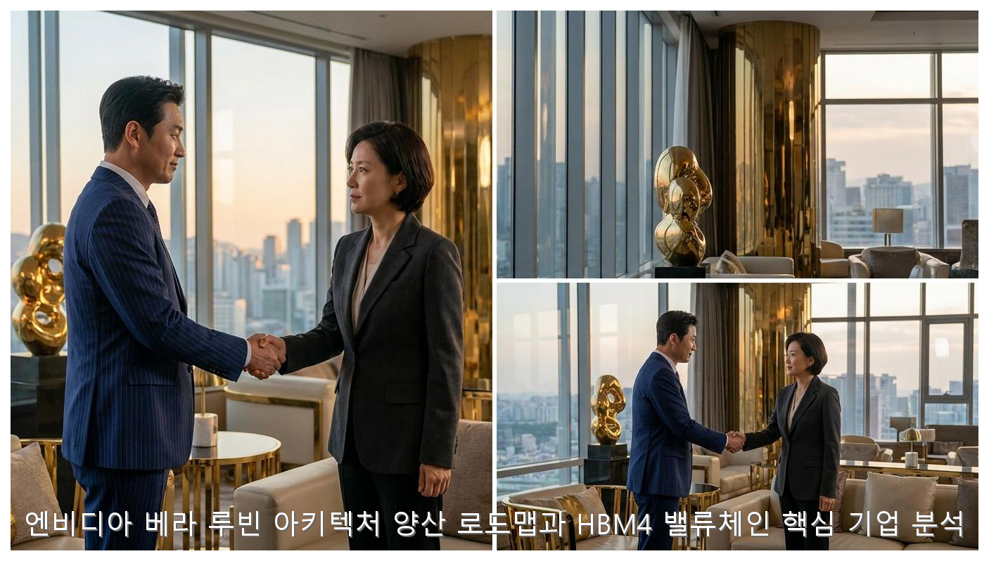 엔비디아 베라 루빈 아키텍처 양산 로드맵과 HBM4 밸류체인 핵심 기업 분석 핵심 안내 및 분석 인포그래픽 (4)
