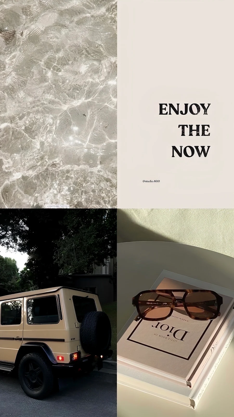 Dior And Mercedes Aesthetic Collage - Minimalist Photo Collage Full HD iPhone Wallpaper (1287x2288)