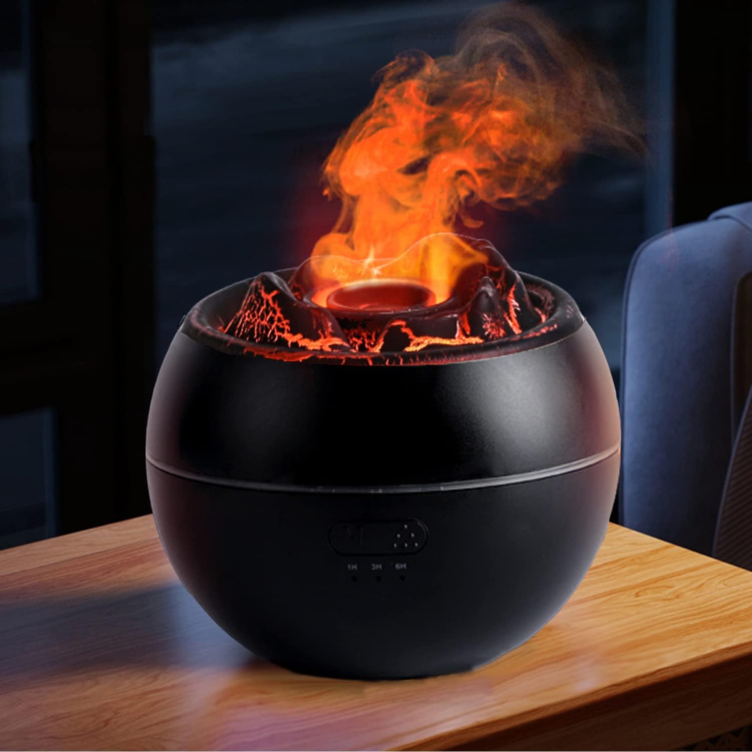 Saloking Difusor de Aromas Efecto Llama de Fuego LED