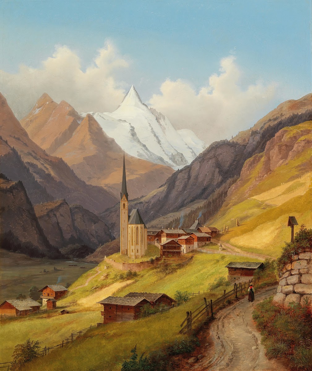Heiligenblut with a View of Grossglockner c 1860