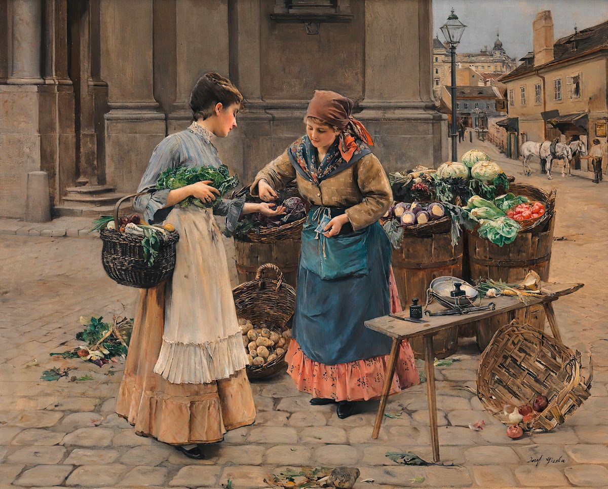 Szene beim Gemüsestand around 1894