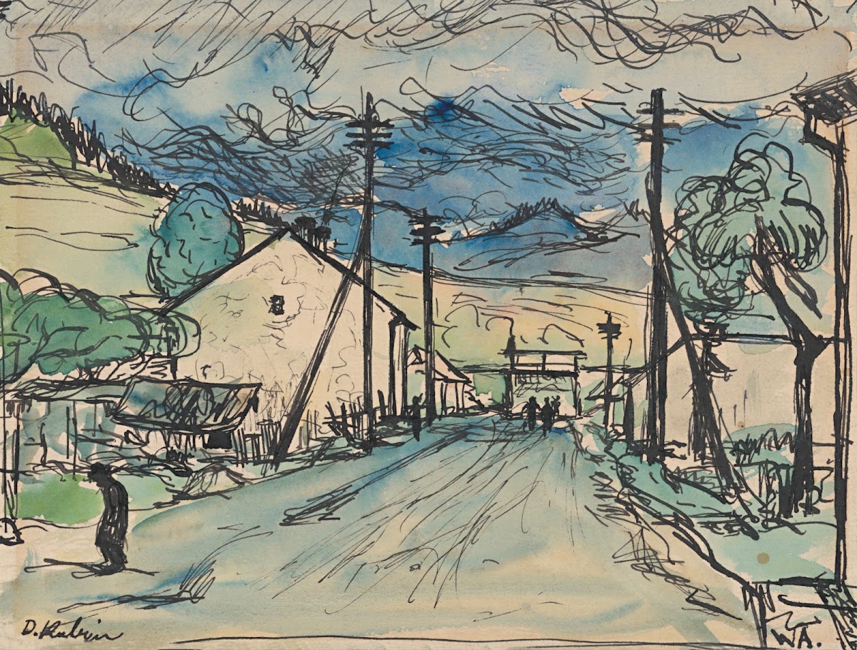 Sad man in the village 1930 1939
