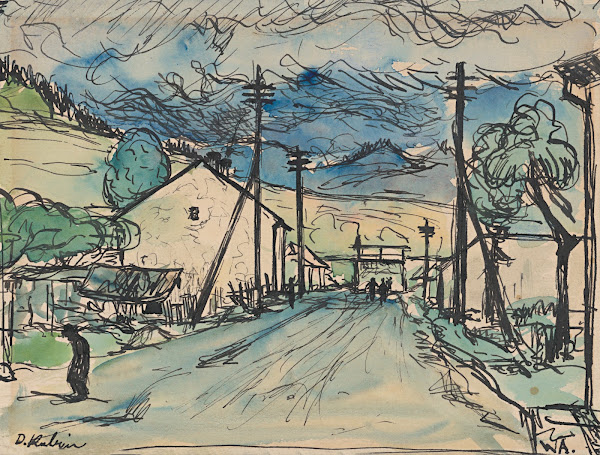 Sad man in the village 1930 1939