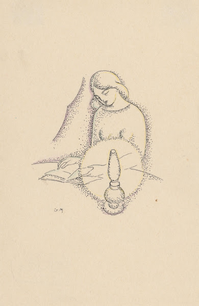 Woman Reading a Book by a Kerosene Lamp 19271928