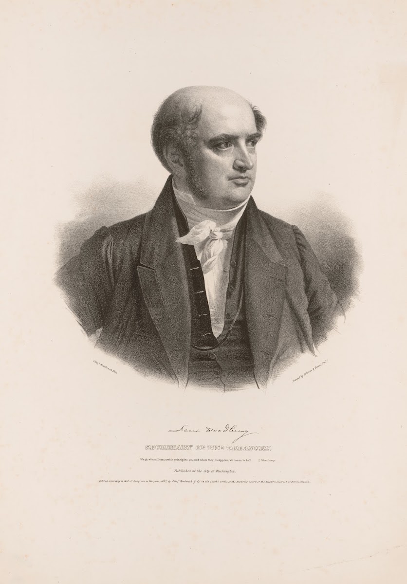 Levi Woodbury Secretary of the Treasury 1837