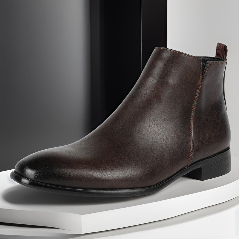 Men's Chelsea Boots with Side Zipper
