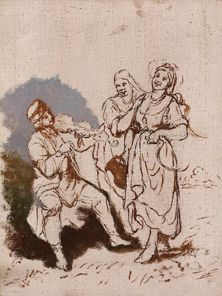 Genre scene sketch