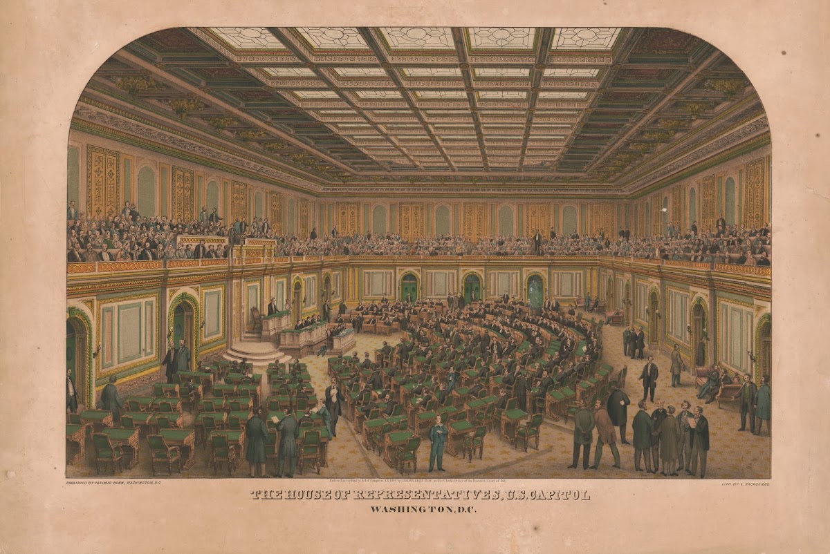The House of Representatives US Capitol Washington DC 1866