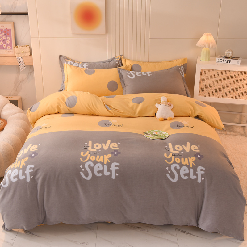 Bedding set made from brushed cotton, printed