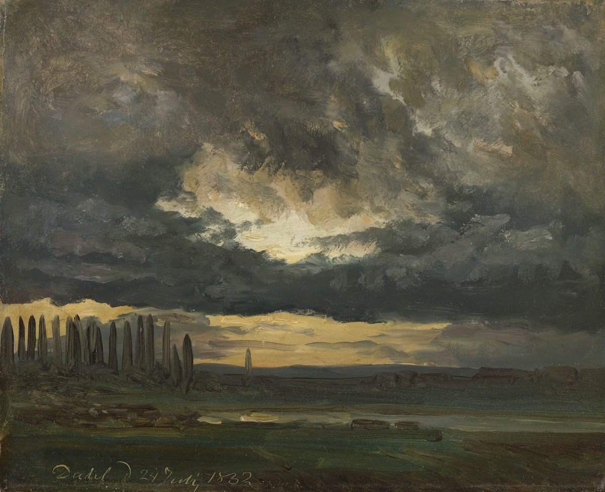 Cloud Study over the Elbe with Poplars 1832