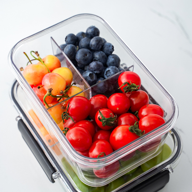 Frischhaltebox mit Fächern für Obst und Speisen