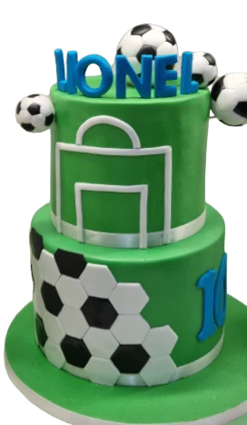 Football Themed 2 Tiered Birthday Cake CB-NC663