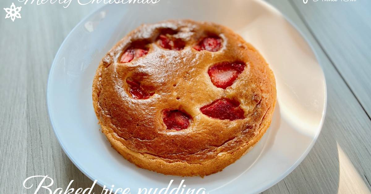 Baked rice pudding - ăn dặm
