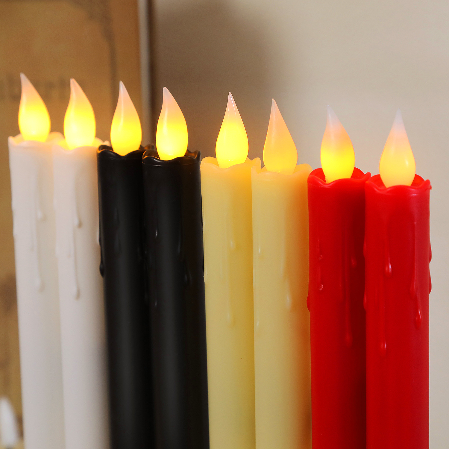 LED-Stumpenkerze mit Flackereffekt