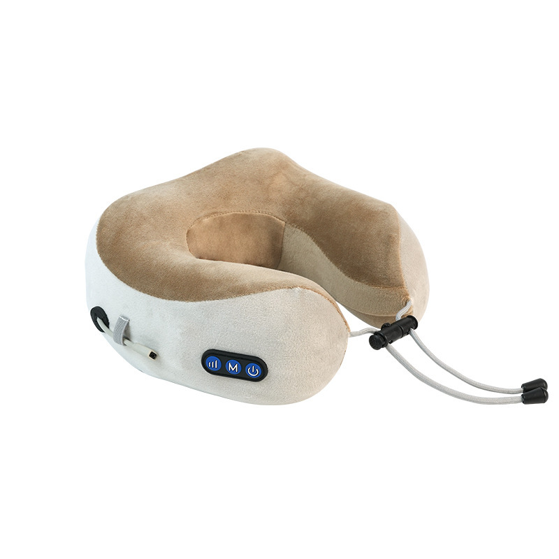 U-shaped neck massage pillow with mechanical massage