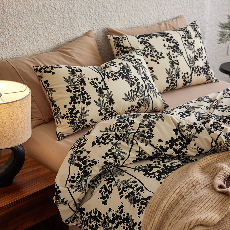 Vintage Cotton Bedding Set, Brushed, American Style