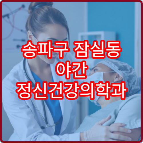 송파구 잠실동 야간 정신건강의학과 진료 병원 상담 가능 정보