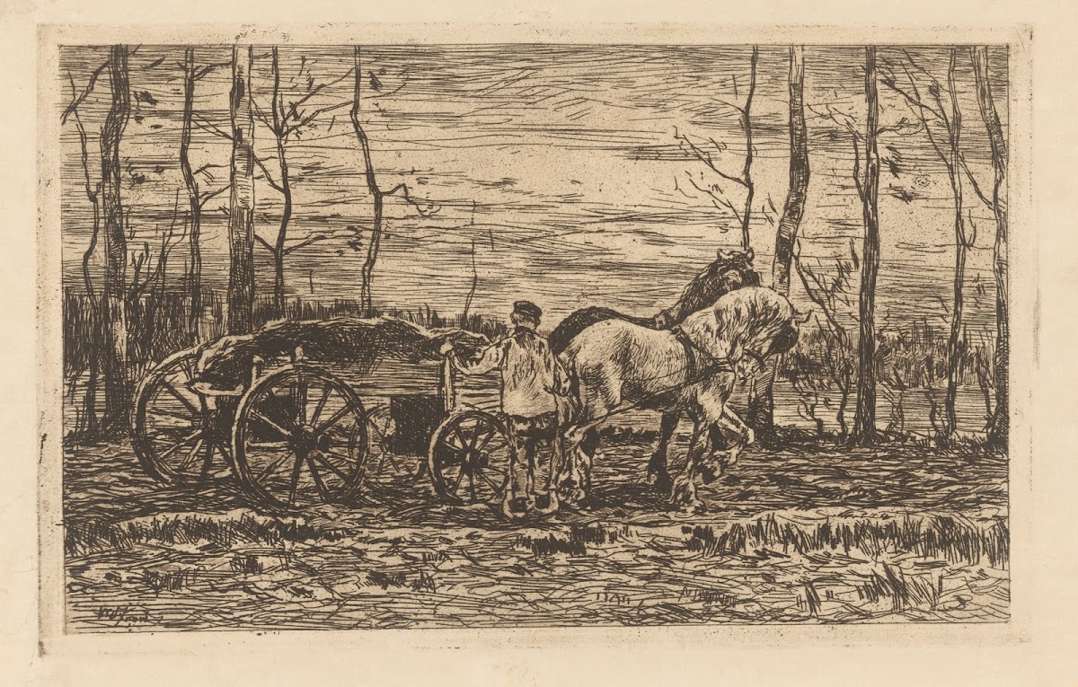 Bespannen kar met hakhout 1896