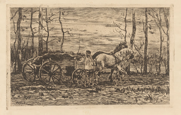 Bespannen kar met hakhout 1896