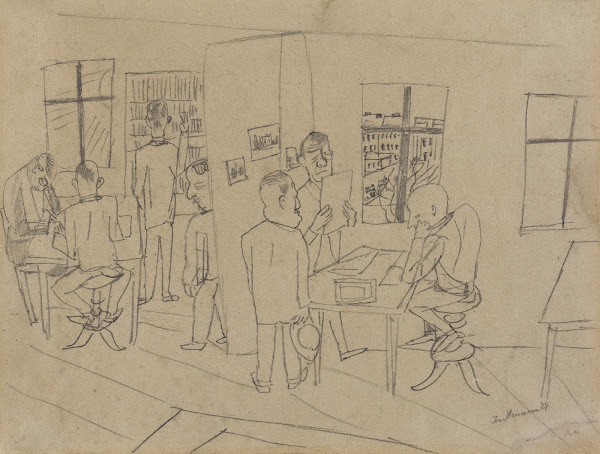 Redaktionszimmer 1924