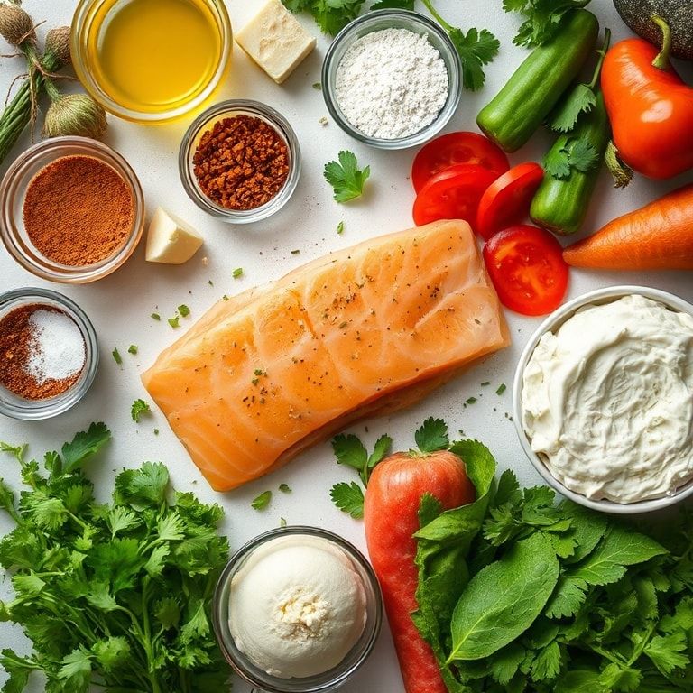 Ingredients for Creamy Spicy Fish Taco Sauce Recipe for Easy Dinners – Quick, Homemade Flavor