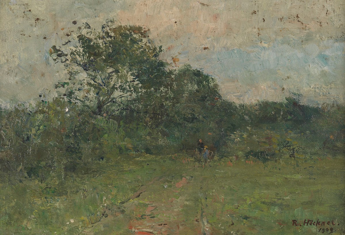Landschaft mit kleinen Gestalten 1909