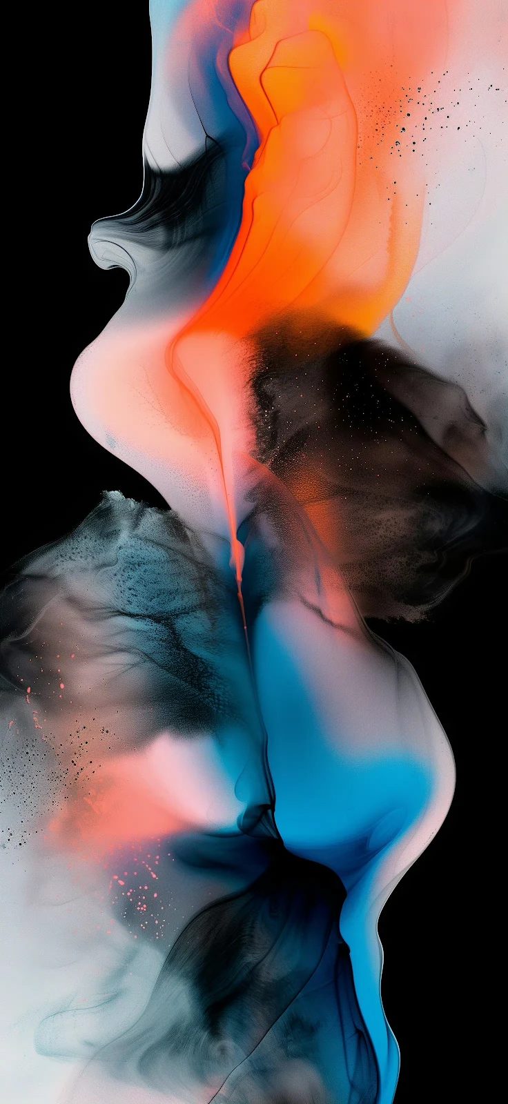 Abstract Art, Fluid Art, Color Smoke, Artistic Design 2K iPhone Wallpaper Background (1472x3200)