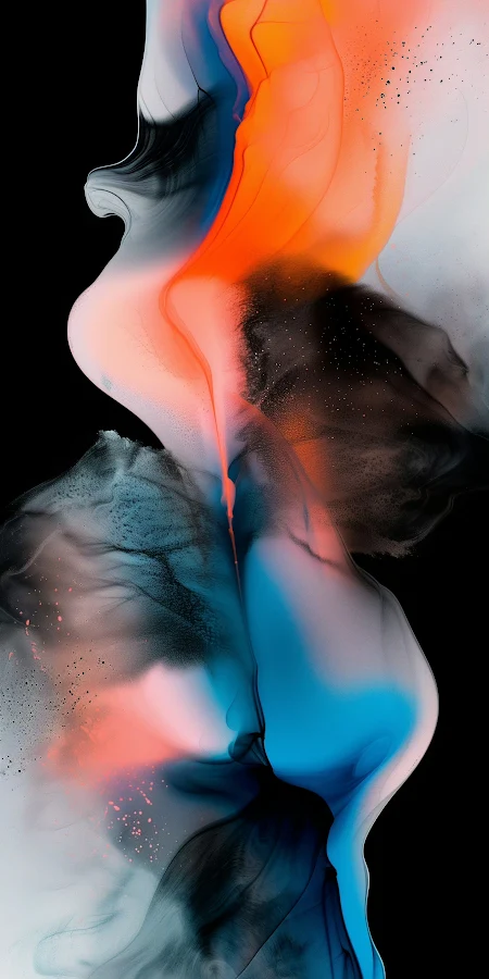 Abstract Art, Fluid Art, Color Smoke, Artistic Design 2K iPhone Phone Wallpaper