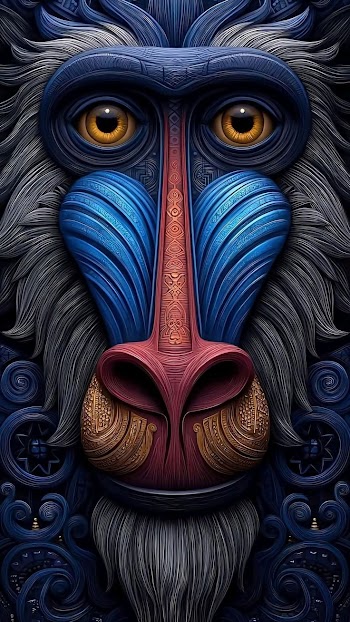 Monkey Face Digital Art Picture