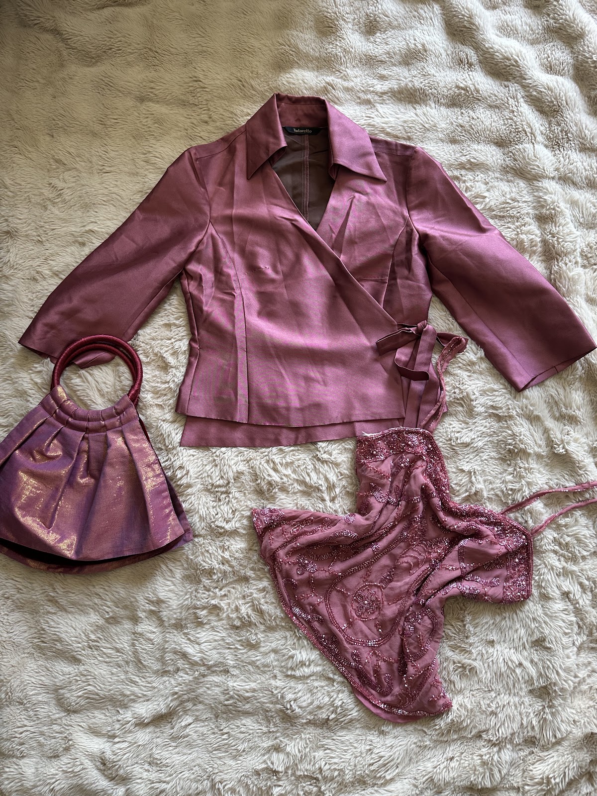 Tintoretto Pink Blazer & Sleeveless Top Set