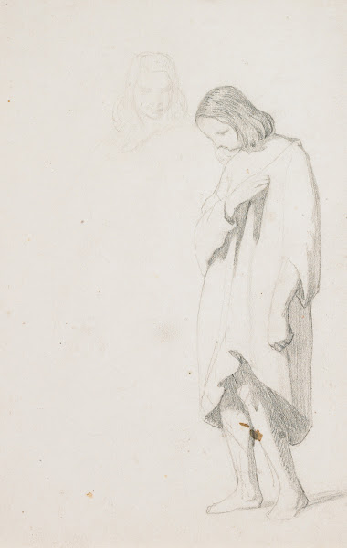 Draped Youth Standing 19th century